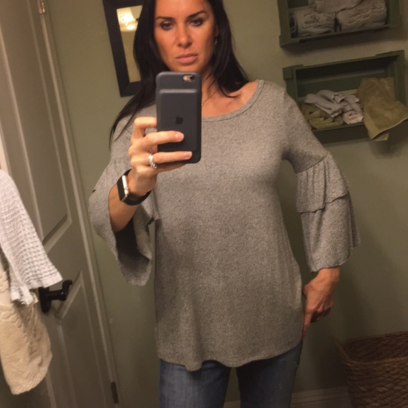 Stevie Hender charcoal grey top brand new - Picture 4 of 6